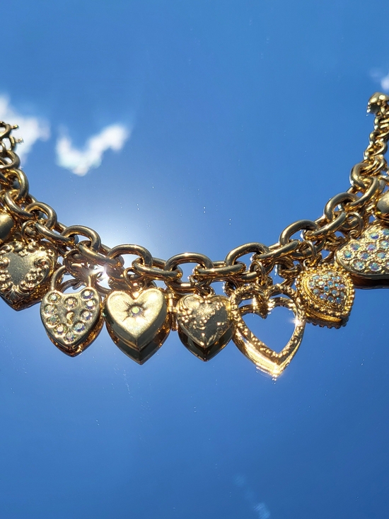 Kirks Folly Jewelry - Kirks Folly Signed Charm Bracelet W/Locket
